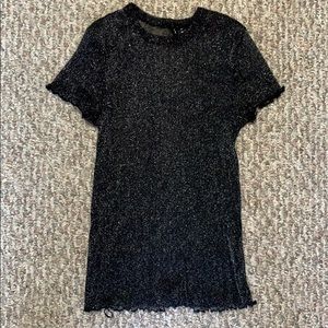 Urban outfitters stretchy sparkly mesh top